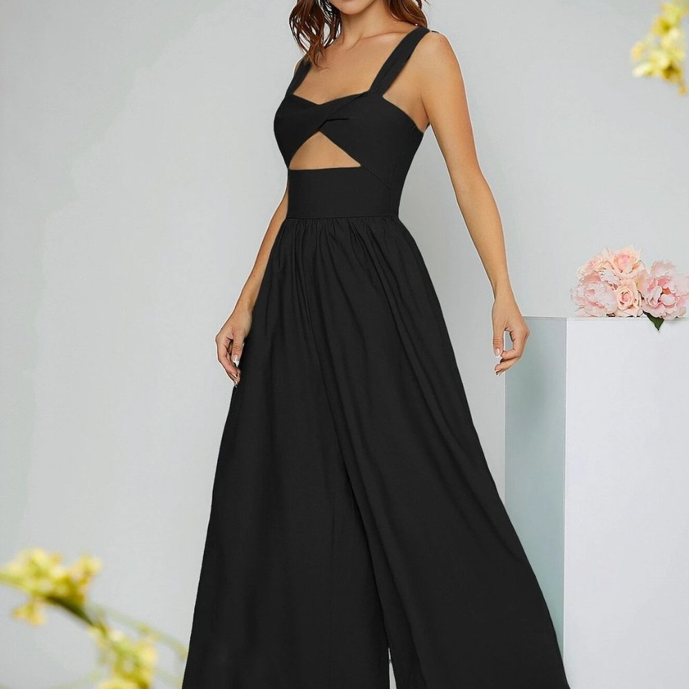 Cut Out Wide Leg Cami Jumpsuit
